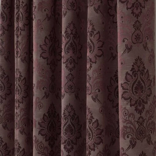 Purple Jacquard Curtain Traditional Damask Design Fully Lined - 46" X 54" Drop -Best Homeware Store purple jacquard curtain traditional damask design fully lined 5