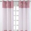 Red Love Hearts Ready Made Eyelet Curtain Pair -Best Homeware Store red love hearts ready made eyelet curtain pair 1 1