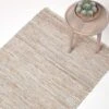 Madras Leather Hemp Rug Natural -Best Homeware Store ru1149a 01