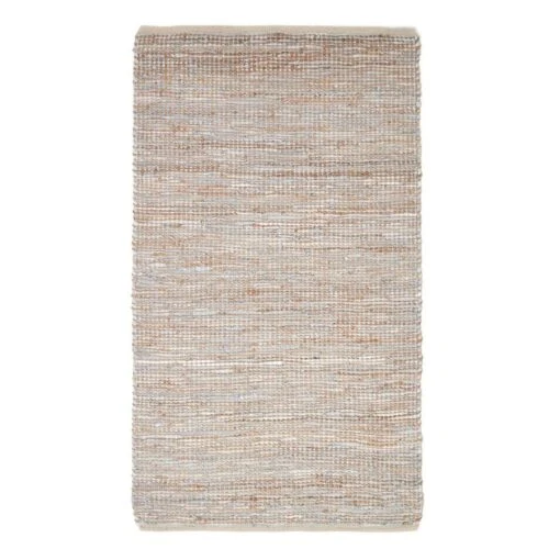 Madras Leather Hemp Rug Natural -Best Homeware Store ru1149a 02