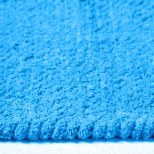 Chenille Plain Cotton Extra Large Rug Blue, 110 X 170 Cm -Best Homeware Store ru1159main 4 2