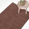 Chenille Plain Cotton Large Rug Brown, 90 X 150 Cm -Best Homeware Store ru1164 01 2