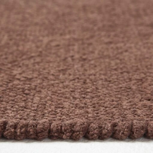 Chenille Plain Cotton Large Rug Brown, 90 X 150 Cm -Best Homeware Store ru1164 04 2