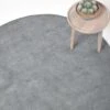 Hand Tufted Plain Cotton Grey Large Round Rug -Best Homeware Store ru1237b 01