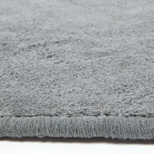 Hand Tufted Plain Cotton Grey Large Round Rug -Best Homeware Store ru1237b 04