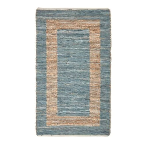 Veranda Grey And Nude Hemp Chindi Rug -Best Homeware Store ru1263 02