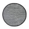 Groove Black And White Monochrome Stripy Cotton Chindi Rug, 150 Cm Round -Best Homeware Store ru1265 e 3