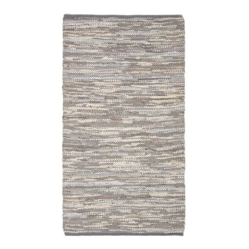 Denver Leather Woven Rug Grey -Best Homeware Store ru1273b 02 3