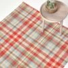 Ramsay Handwoven Red, Blue And Cream Tartan 100% Cotton Rug -Best Homeware Store ru1276 01