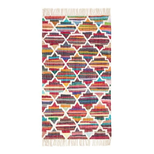 Amsterdam Handwoven Cotton Chindi Kilim Rug -Best Homeware Store ru1293 02