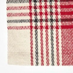 Walker Red Tartan Check Non-Slip 100% Wool Rug -Best Homeware Store ru1300 03