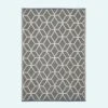 Grey And White Geometric Pattern Reversible Outdoor Rug -Best Homeware Store ru1328 main main