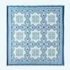 Blue And White Mosaic Pattern Square Reversible Rug -Best Homeware Store ru1331 b main