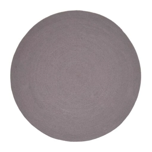 Grey Handmade Woven Braided Round Rug, 120 Cm -Best Homeware Store ru1332c 02