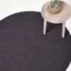 Black Handmade Woven Braided Round Rug, 120 Cm -Best Homeware Store ru1333c 11