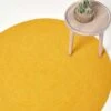 Mustard Yellow Handmade Woven Braided Round Rug, 120 Cm -Best Homeware Store ru1335c 01