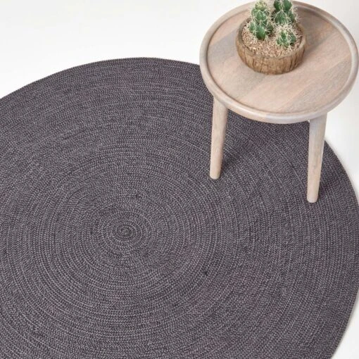 Grey And Black Melange Braided Rug -Best Homeware Store ru1339 1 2