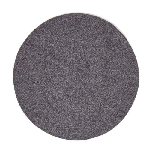 Grey And Black Melange Braided Rug -Best Homeware Store ru1339 2 2