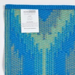 Amber Ikat Green & Blue Outdoor Rug -Best Homeware Store ru1347 6 2