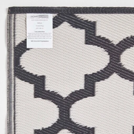 Nola Geometric Black & White Outdoor Rug -Best Homeware Store ru1348 6 2