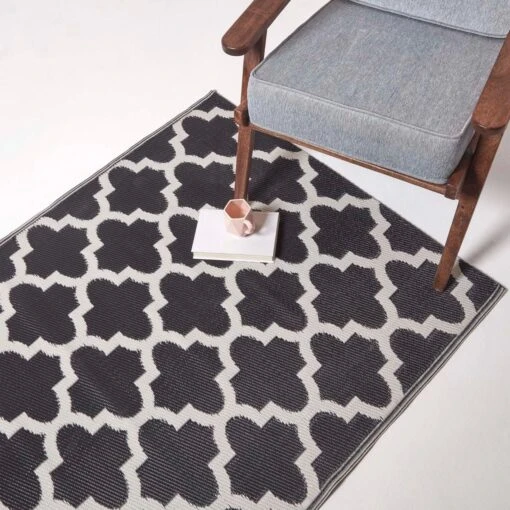 Nola Geometric Black & White Outdoor Rug -Best Homeware Store ru1348 7 2