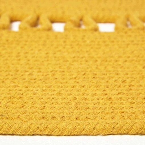 Mustard Crochet Braided Rug -Best Homeware Store ru1353c 4 1