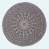 Black Outdoor Rug With Mandala Pattern, 170 Cm -Best Homeware Store ru1391 main