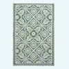 Green Outdoor Rug With Floral Leaf Pattern, 122 X 182 Cm -Best Homeware Store ru1392 main