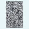 Black & White Outdoor Rug With Geometric Aztec Design, 120 X 180 Cm -Best Homeware Store ru1394 1 main