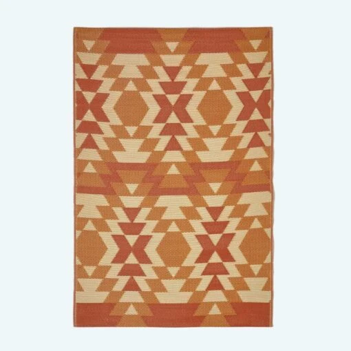 Anya Aztec Orange Outdoor Rug -Best Homeware Store ru1397 1 main