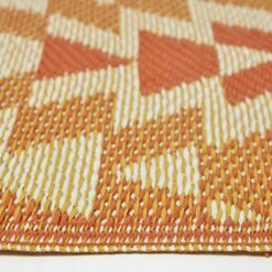 Anya Aztec Orange Outdoor Rug -Best Homeware Store ru1397 4 3