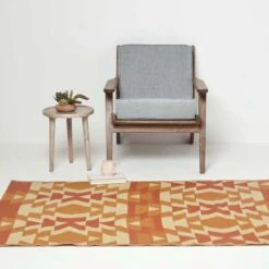 Anya Aztec Orange Outdoor Rug -Best Homeware Store ru1397 5 3