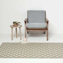 May Geometric Olive Green Outdoor Rug -Best Homeware Store ru1398 5 3