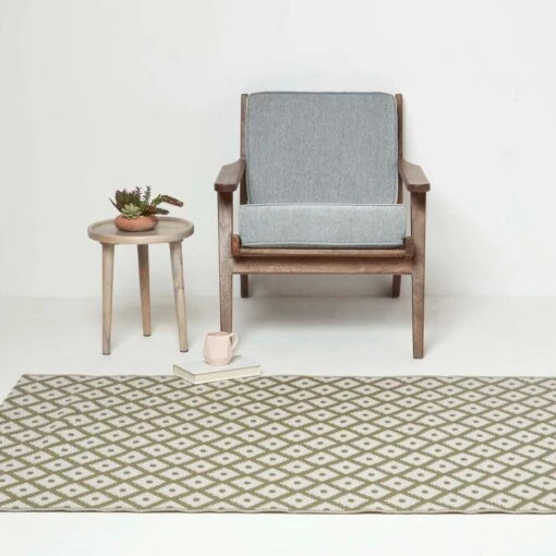 May Geometric Olive Green Outdoor Rug -Best Homeware Store ru1398 5 3