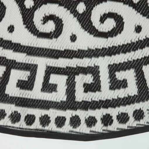 Enid Aztec Black & White Round Outdoor Rug, 180 Cm -Best Homeware Store ru1399 6