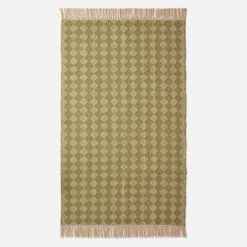 Lima Handwoven Green Cotton Textured Rug -Best Homeware Store ru1437a 2 2