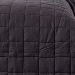 Cotton Quilted Reversible Bedspread Black & Grey -Best Homeware Store sf1106 3 3