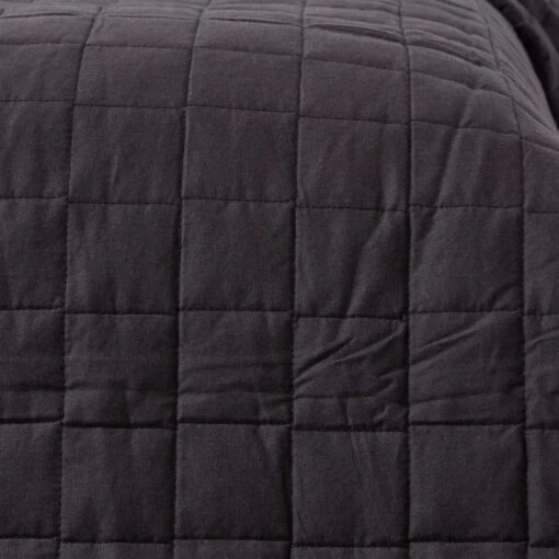 Cotton Quilted Reversible Bedspread Black & Grey -Best Homeware Store sf1106 3 3