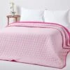 Cotton Quilted Reversible Bedspread Pink & Cerise -Best Homeware Store sf1109 4 3