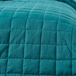 Cotton Quilted Reversible Bedspread Teal & Blue -Best Homeware Store sf1112 3 3