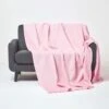 Organic Cotton Waffle Blanket/ Throw Pink -Best Homeware Store sf1119e 01 6 5