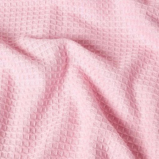 Organic Cotton Waffle Blanket/ Throw Pink -Best Homeware Store sf1119e 04 6 5