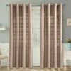 Cotton Rajput Ribbed Beige Curtain Pair -Best Homeware Store sf1132 1 c