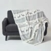 Grey & White Soft Nordic Christmas Throw -Best Homeware Store sf1219 1