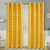 Cotton Rajput Ribbed Yellow Curtain Pair -Best Homeware Store sf1230 1