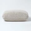 Natural Square Cotton Knitted Pouffe Floor Cushion -Best Homeware Store sf1232ga 01