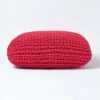 Red Square Cotton Knitted Pouffe Floor Cushion -Best Homeware Store sf1232ha 01