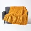 Mustard Velvet Quilted Throw -Best Homeware Store sf1251