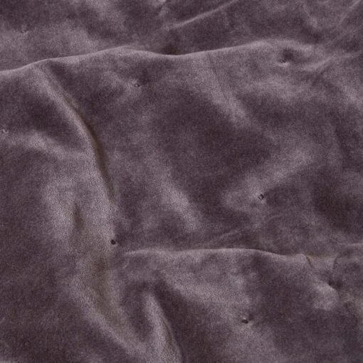 Dark Grey Velvet Quilted Throw -Best Homeware Store sf1252 3