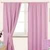 Pink Pencil Pleat Blackout Curtain Pair -Best Homeware Store sf1273 pink pencil pleat blackout curtain pair 9